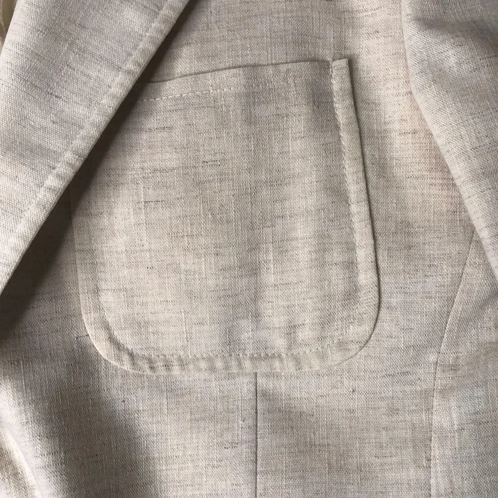 George Barry Men’s Vintage Single Breasted Linen Blazer